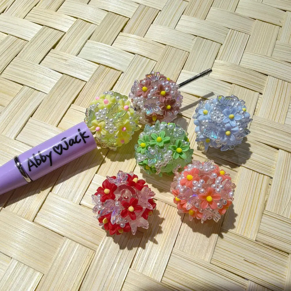 Flowers Butterfly Pearls Acrylic DIY Fancy Beads