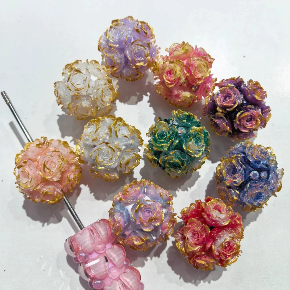 Roses Clay DIY Fancy Beads-Random Mixed