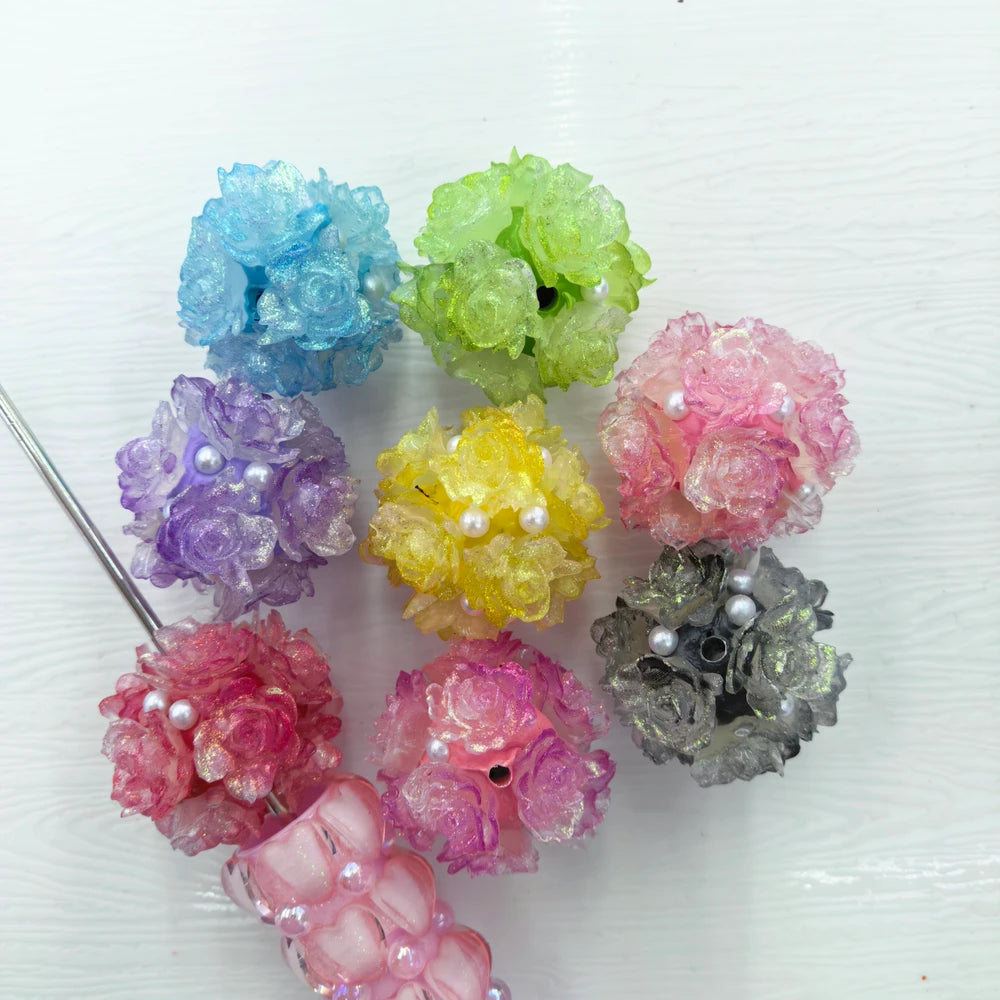 Roses and Pearls Clay DIY Fancy Beads-Random Mixed