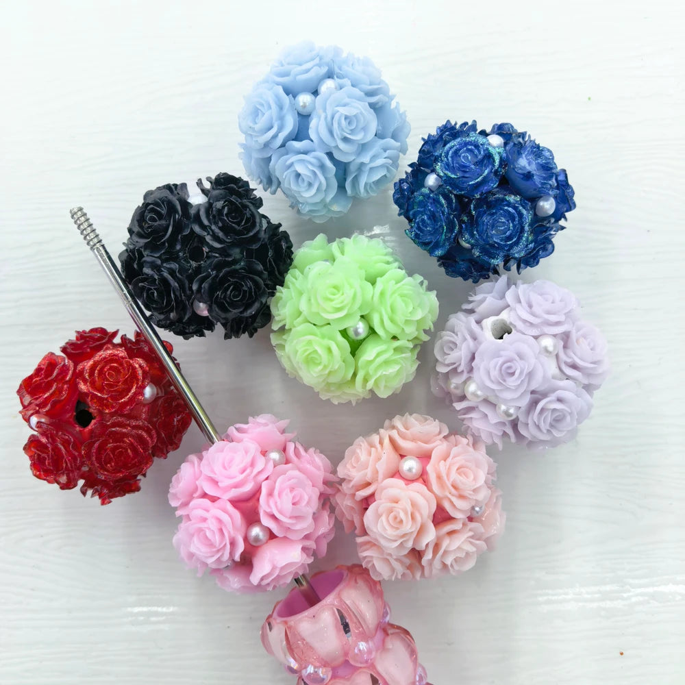 Roses and Pearls Clay DIY Fancy Beads-Random Mixed