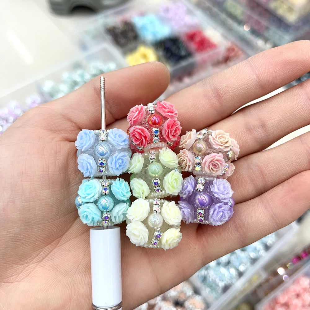 Roses Rhinestone Chain Acrylic DIY Fancy Beads-Random Mixed