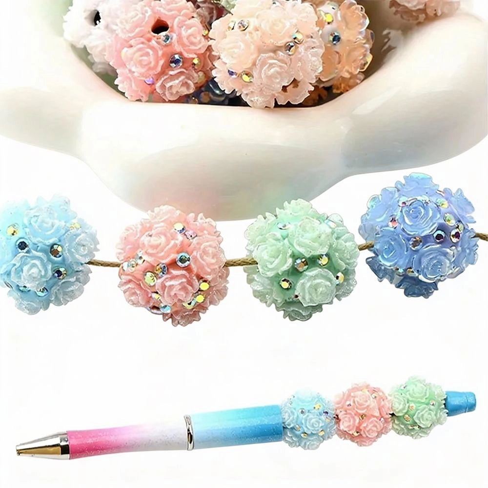 Roses with Rhinestones DIY Fancy Beads-Random Mix