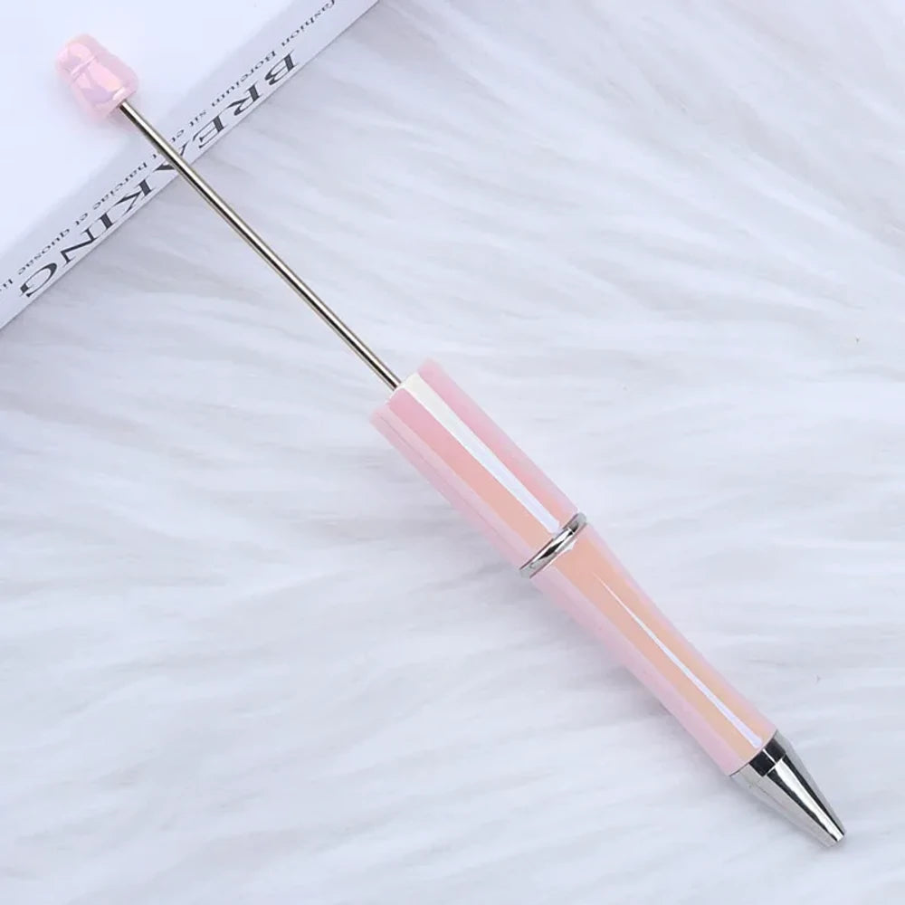 Shell Powder Colorful Beadable Plastic Ballpoint Pen for DIY