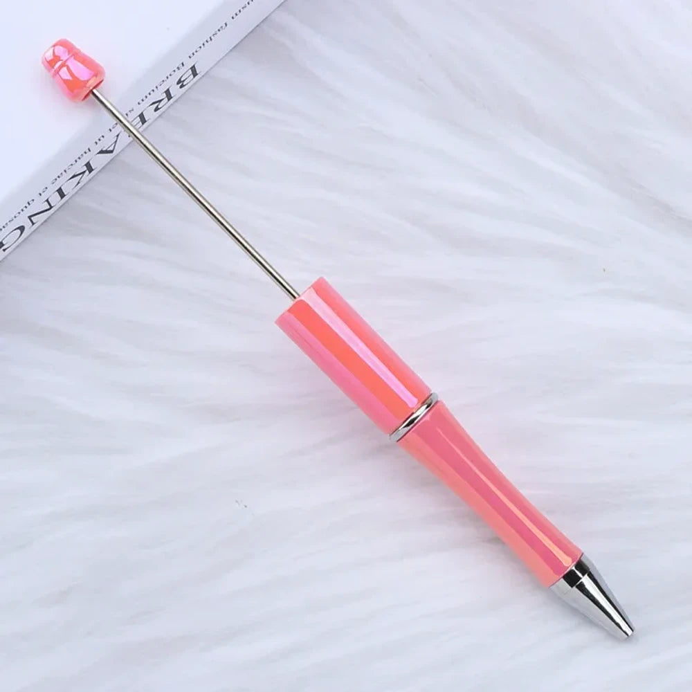 Shell Powder Colorful Beadable Plastic Ballpoint Pen for DIY