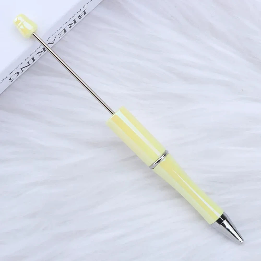 Shell Powder Colorful Beadable Plastic Ballpoint Pen for DIY
