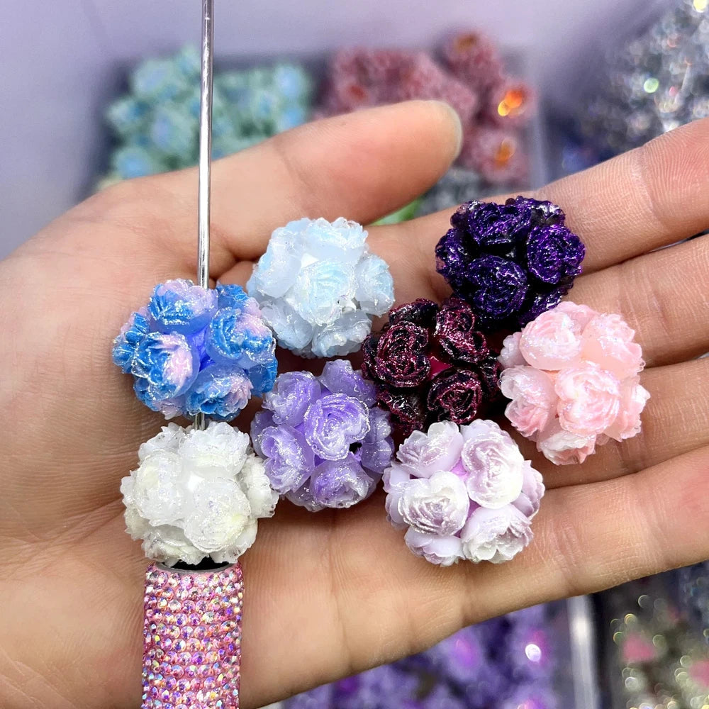Shiny Heart Flower Clay DIY Fancy Beads-Random Mixed