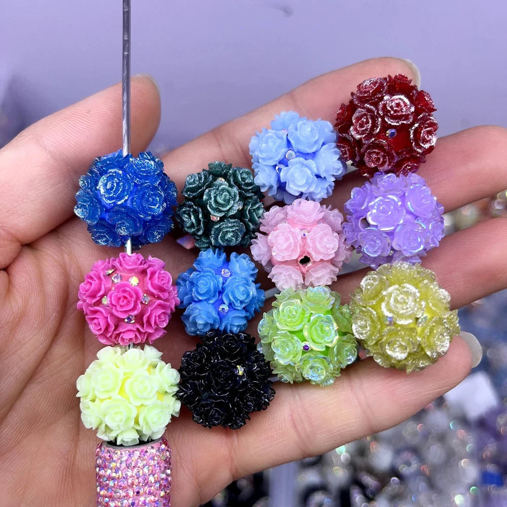 Shiny Roses Clay DIY Fancy Beads-Random Mixed