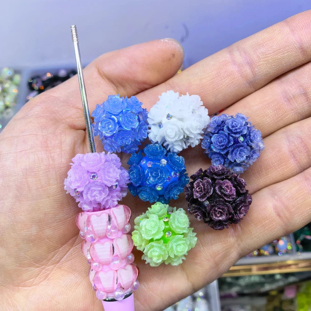 Shiny Roses Clay DIY Fancy Beads-Random Mixed