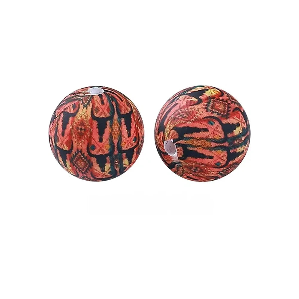 15mm Black Minotaur Printed Silicone Bead for DIY Pens Bracelet