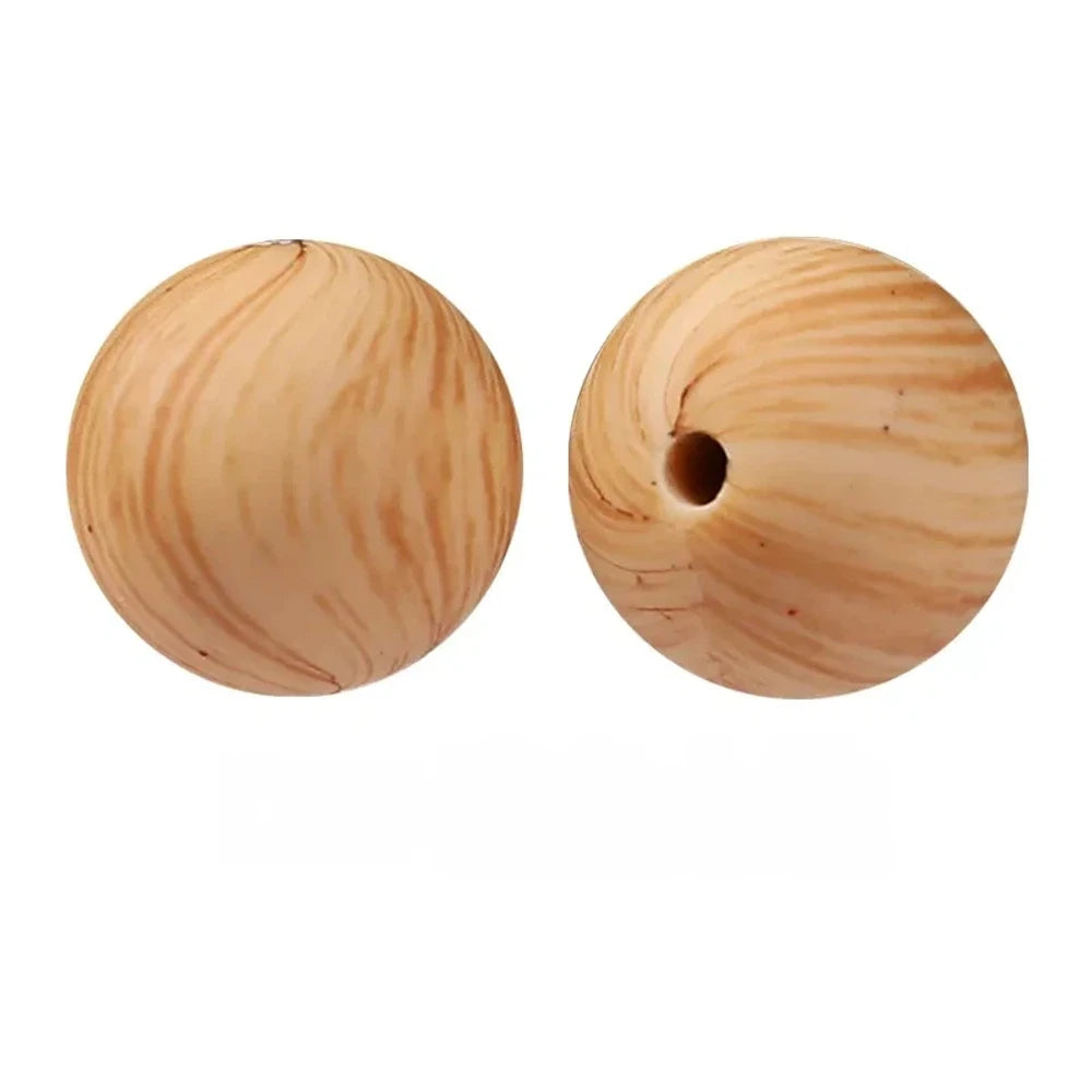 15mm Stripe Printed Silicone Bead for DIY Pens Bracelet