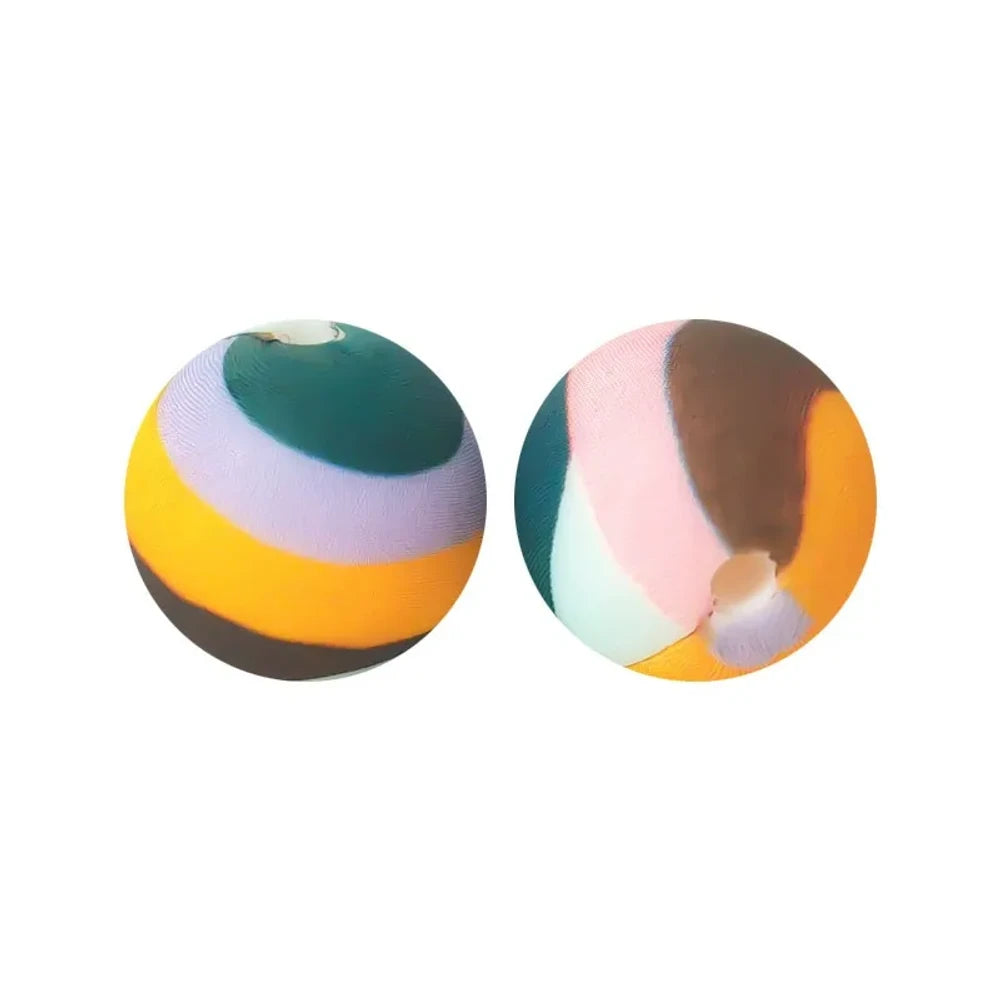15mm Green Purple Yellow Brown Blend Together Printed Silicone Bead for DIY Pens
