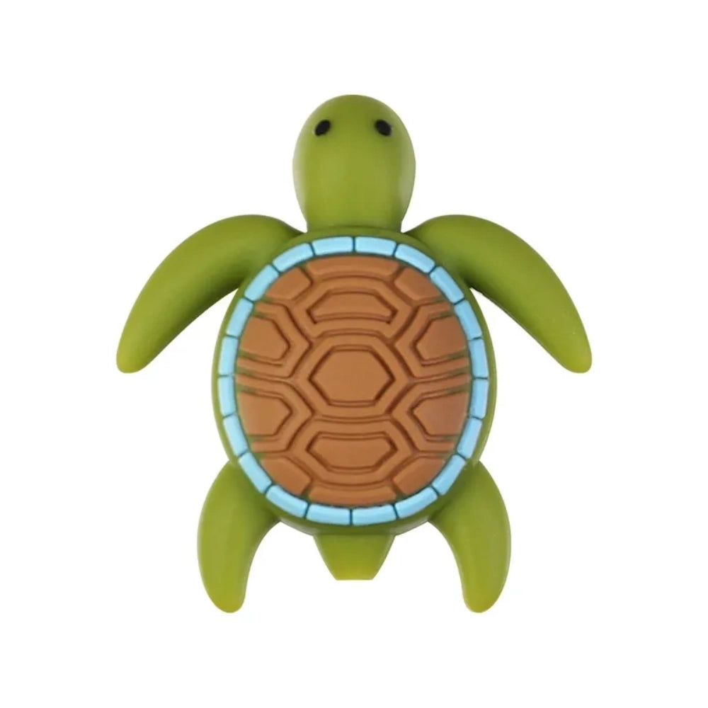 Assorted ocean animal silicone focal beads including sea turtles, clownfish, flamingos, rubber ducks, and seashells in pastel and bright colors for DIY jewelry making and beadable pens. - Sea Turtle