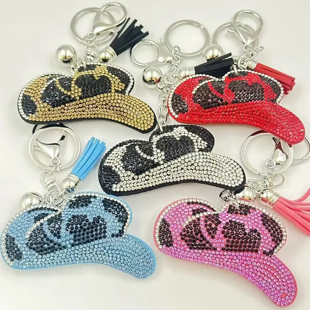 Assorted animal print rhinestone cap shaped fancy beads in gold, red, black white, blue, and pink - Random Mixed