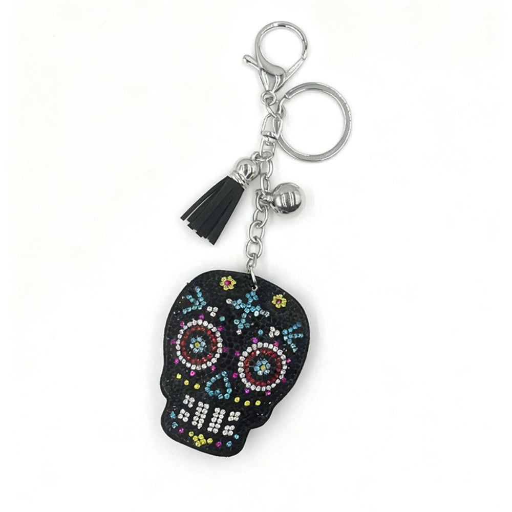 Skull Rhinestone Keychain for DIY