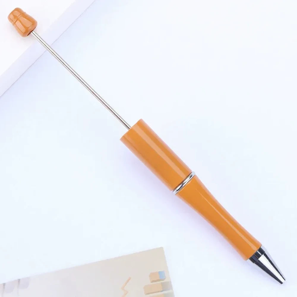 Solid Color Pearlescent Macaron Ombre Beadable Plastic Ballpoint Pen for DIY