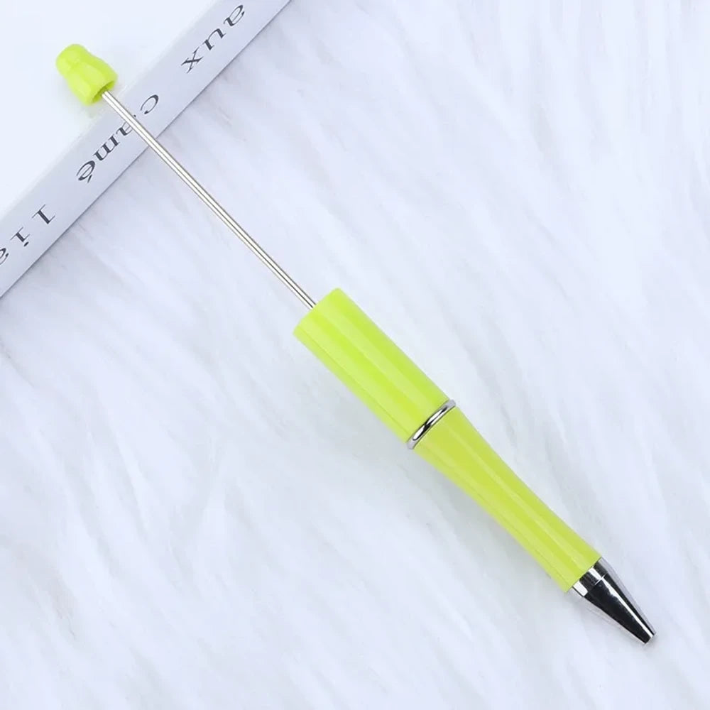 Solid Color Pearlescent Macaron Ombre Beadable Plastic Ballpoint Pen for DIY