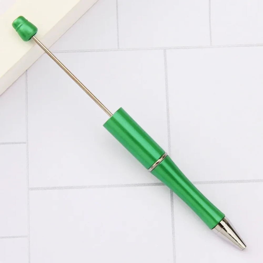 Solid Color Pearlescent Macaron Ombre Beadable Plastic Ballpoint Pen for DIY