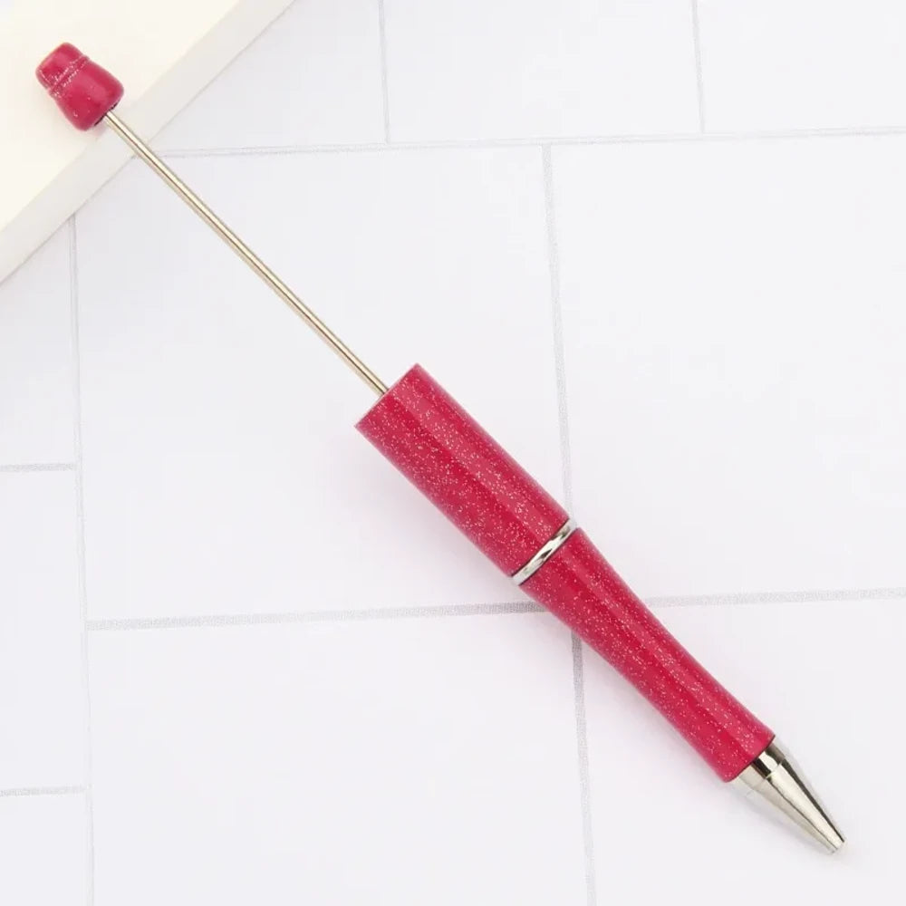 Solid Color Pearlescent Macaron Ombre Beadable Plastic Ballpoint Pen for DIY