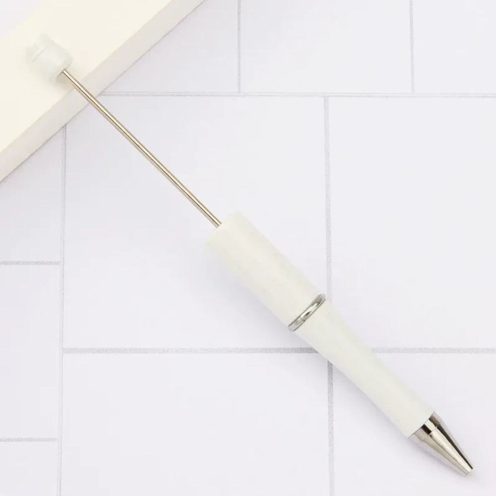 Solid Color Pearlescent Macaron Ombre Beadable Plastic Ballpoint Pen for DIY
