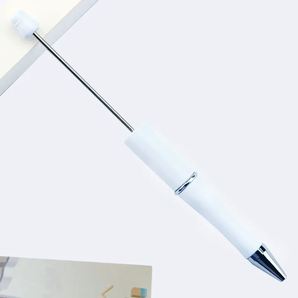 Solid Color Pearlescent Macaron Ombre Beadable Plastic Ballpoint Pen for DIY