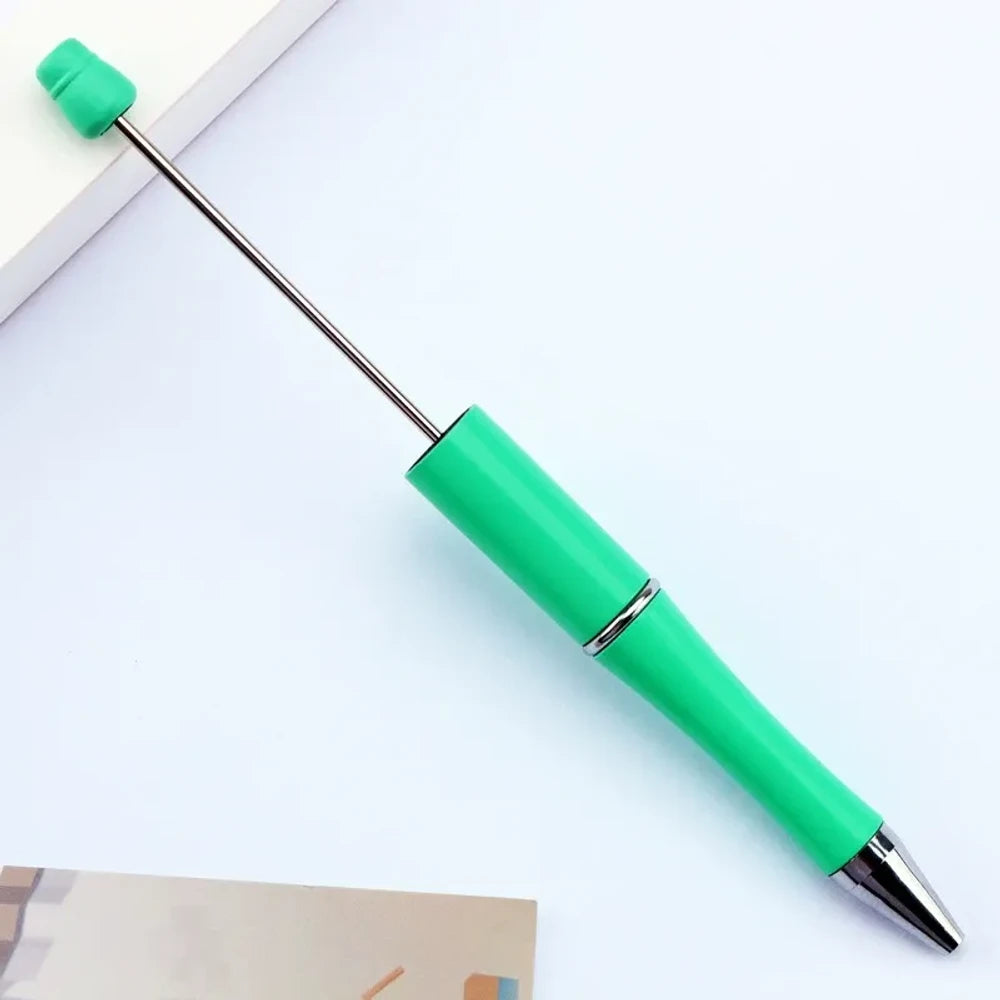 Solid Color Pearlescent Macaron Ombre Beadable Plastic Ballpoint Pen for DIY