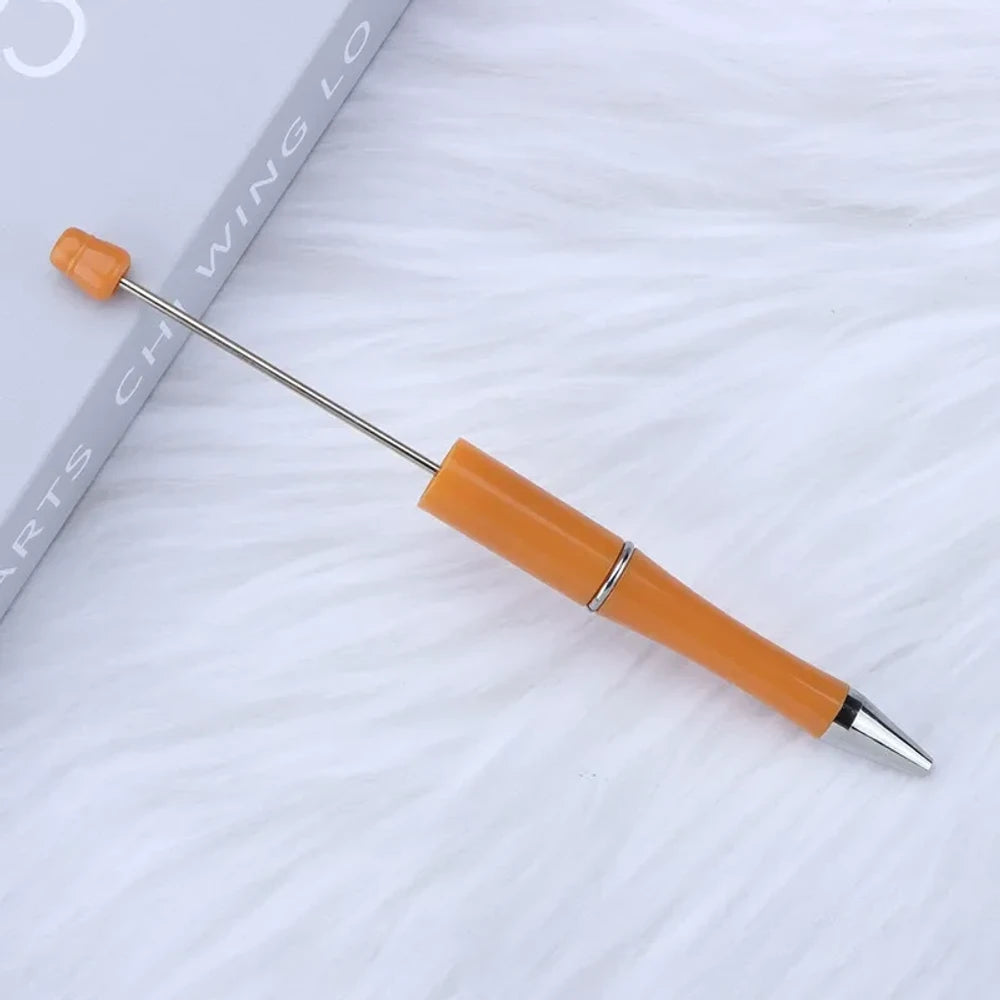 Solid Color Pearlescent Macaron Ombre Beadable Plastic Ballpoint Pen for DIY