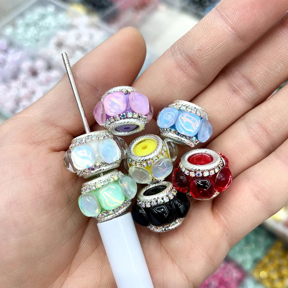 Square Rhinestones and Rhinestone Chain Acrylic DIY Fancy Beads-Random Mixed