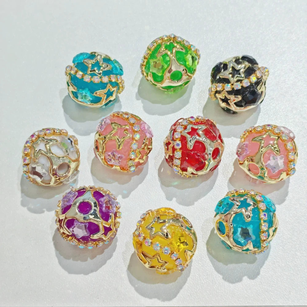 Star Rhinestone and Rhinestone Chain Acrylic DIY Fancy Beads-Random Mixed