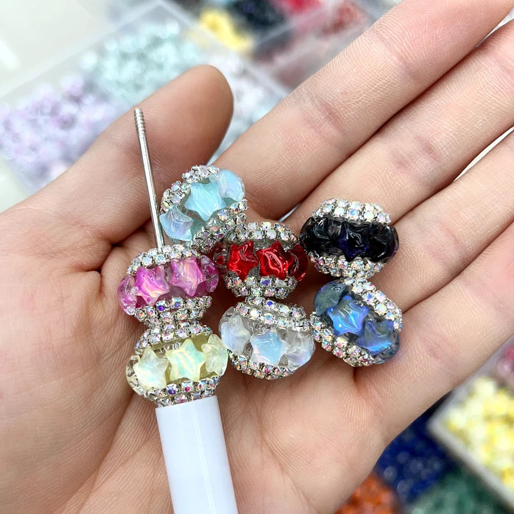 Star Rhinestone Chain Acrylic DIY Fancy Beads-Random Mixed