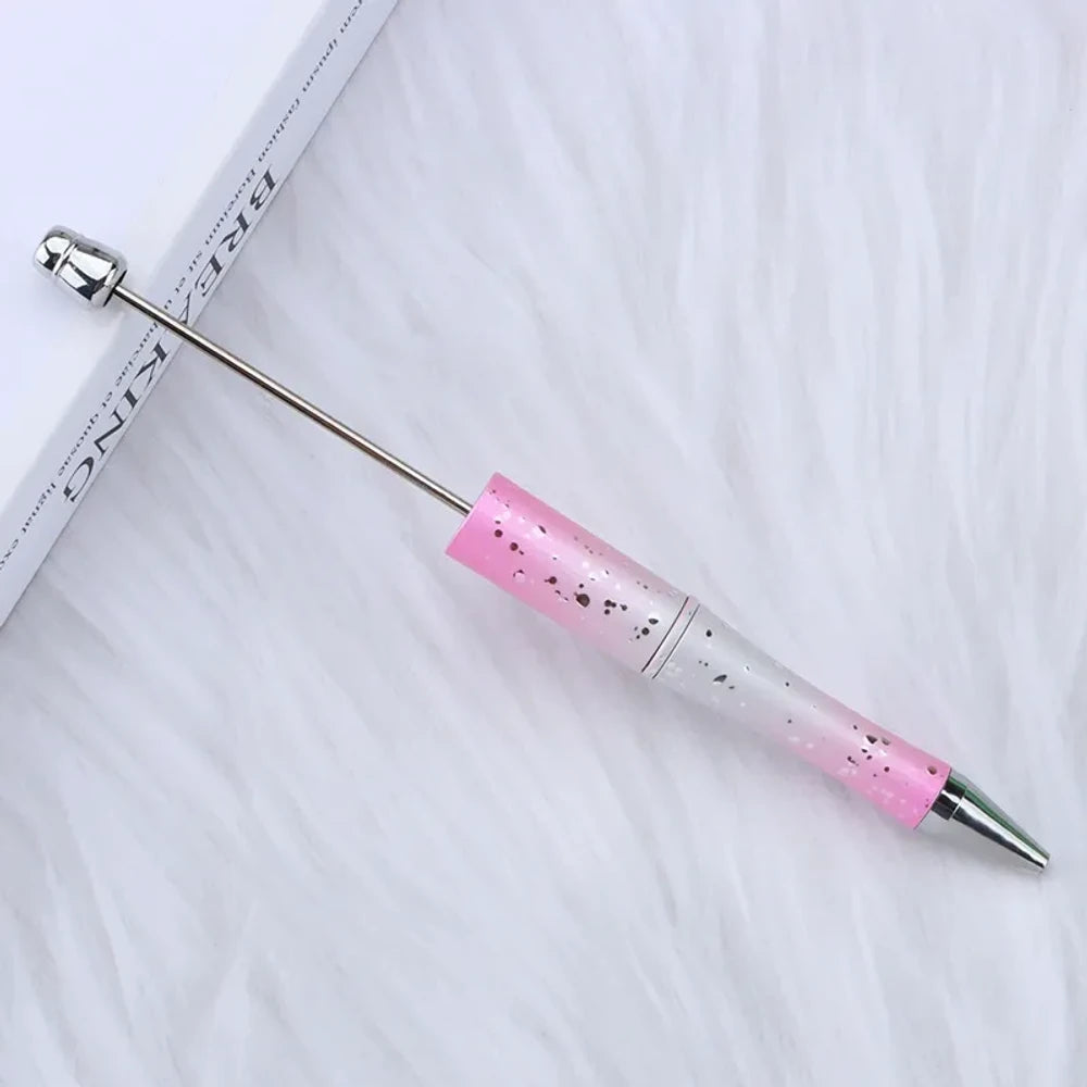 Starry Glitter Gradient Beadable Plastic Ballpoint Pen for DIY