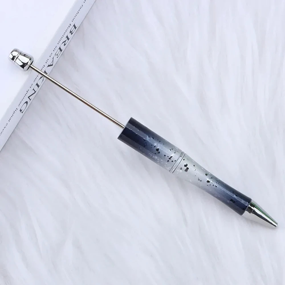 Starry Glitter Gradient Beadable Plastic Ballpoint Pen for DIY
