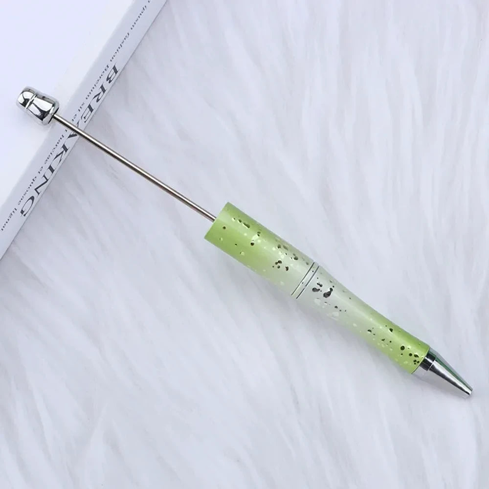 Starry Glitter Gradient Beadable Plastic Ballpoint Pen for DIY