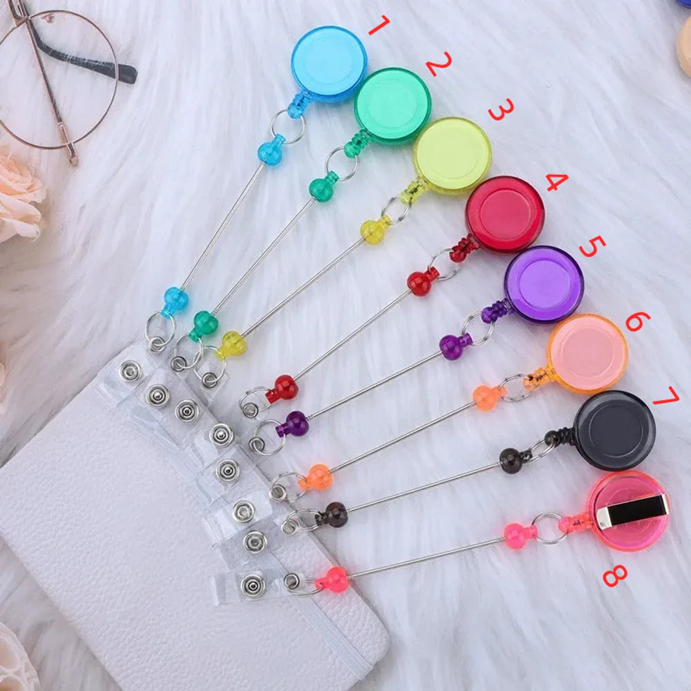 Stretchable Beadable Badge Reels for DIY Keychain