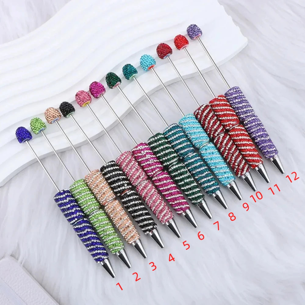 Swirl Stripes Beadable Rhinestone Pens