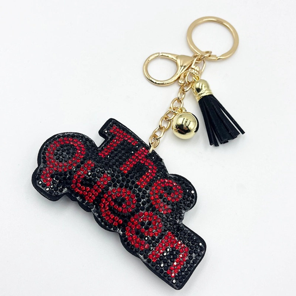 "The Queen"  Rhinestone Keychain for DIY