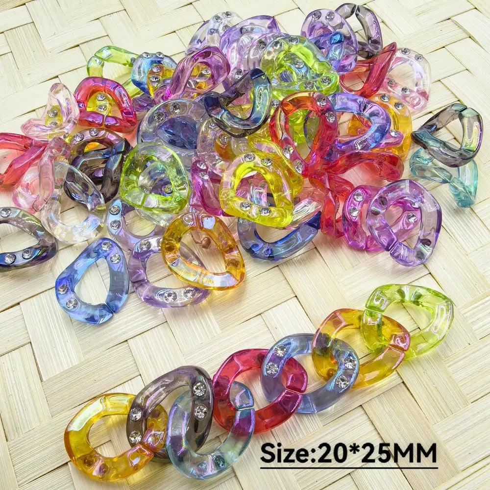 Translucent with Rhinestone Chain