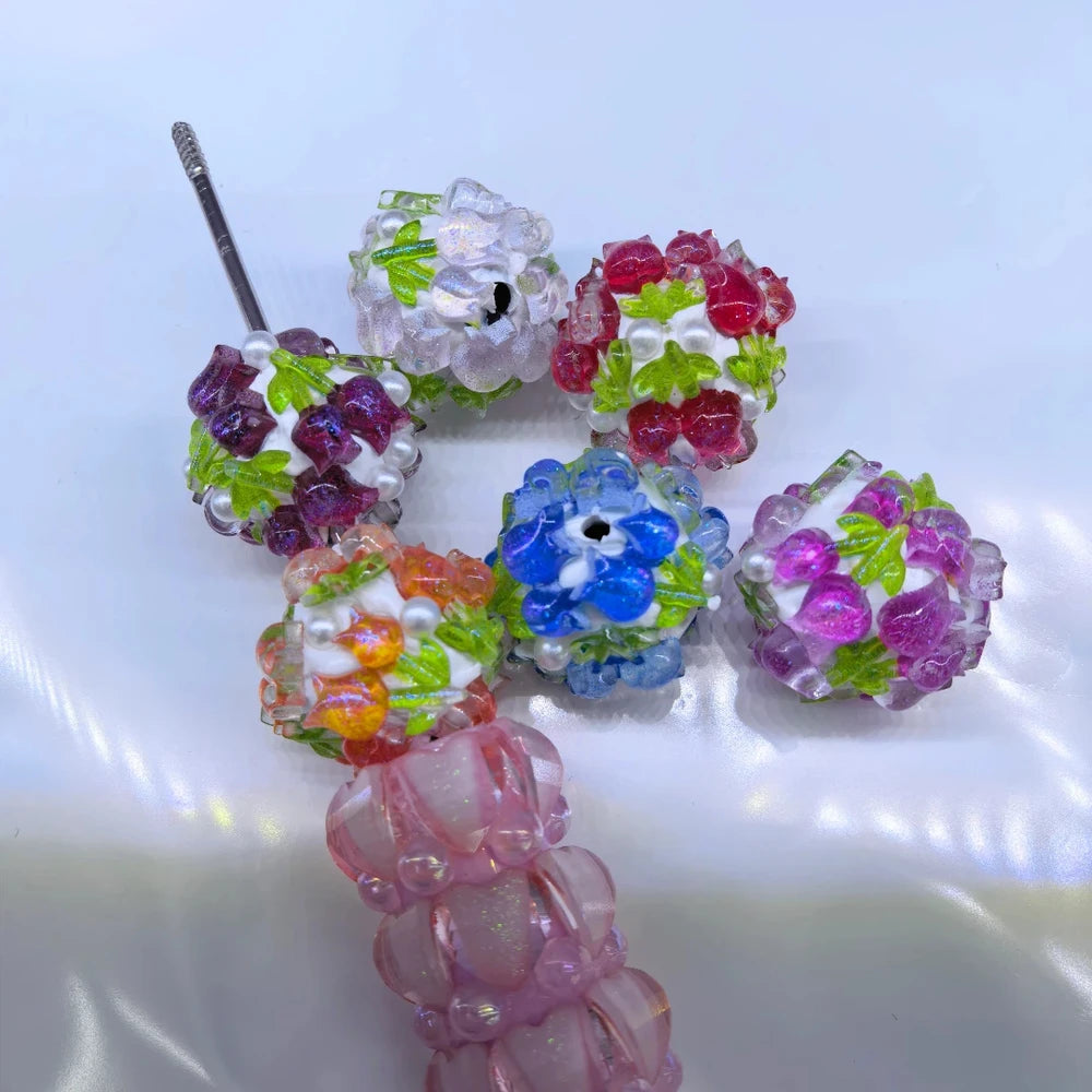 Tulips Clay DIY Fancy Beads-Random Mixed