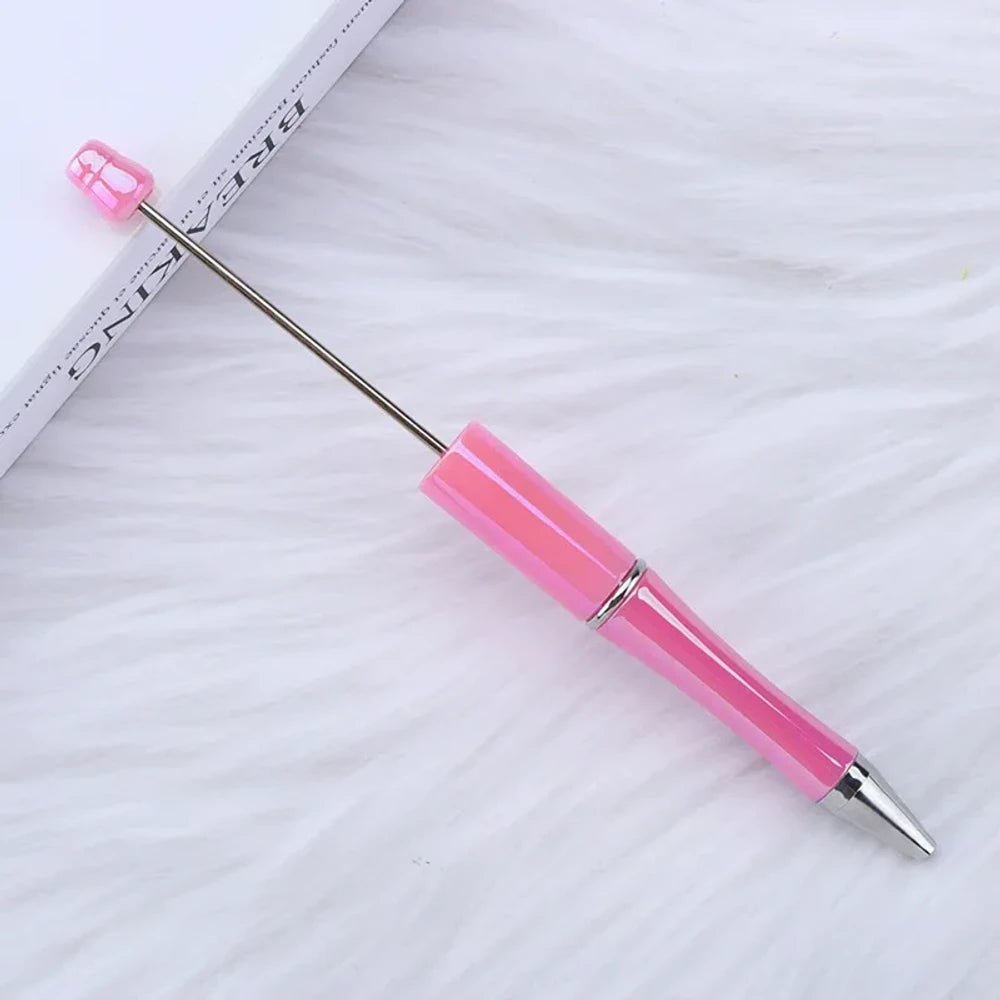 UV Colorful Beadable Plastic Ballpoint Pen for DIY