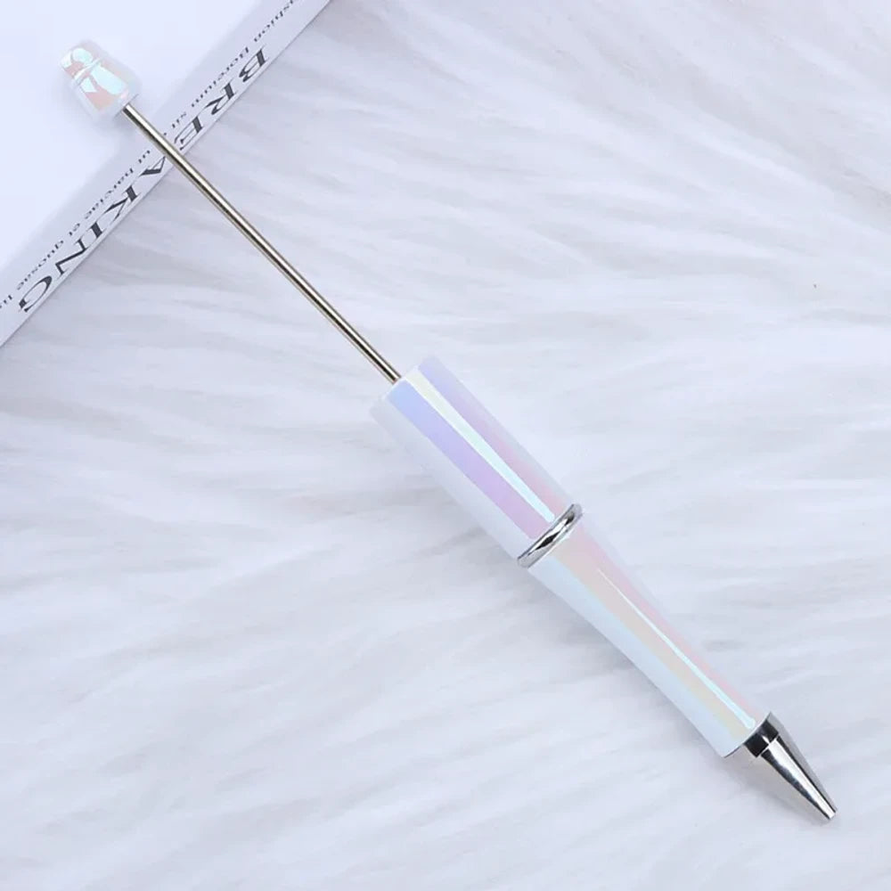 UV Colorful Beadable Plastic Ballpoint Pen for DIY