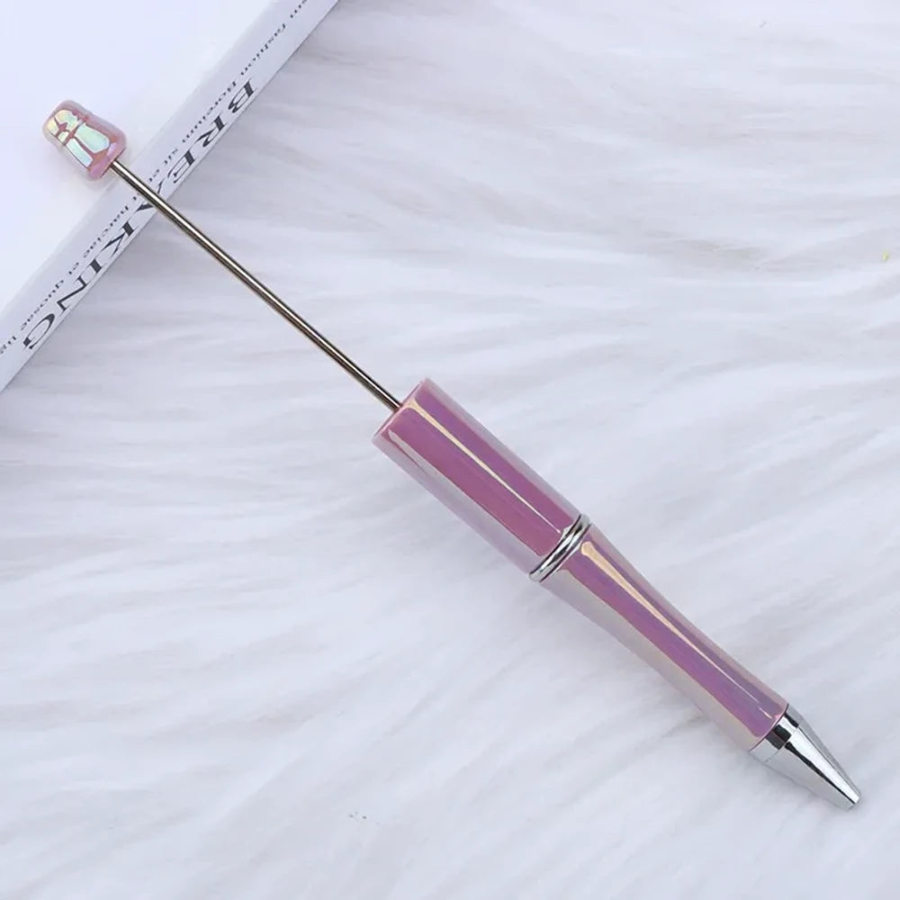 UV Colorful Beadable Plastic Ballpoint Pen for DIY