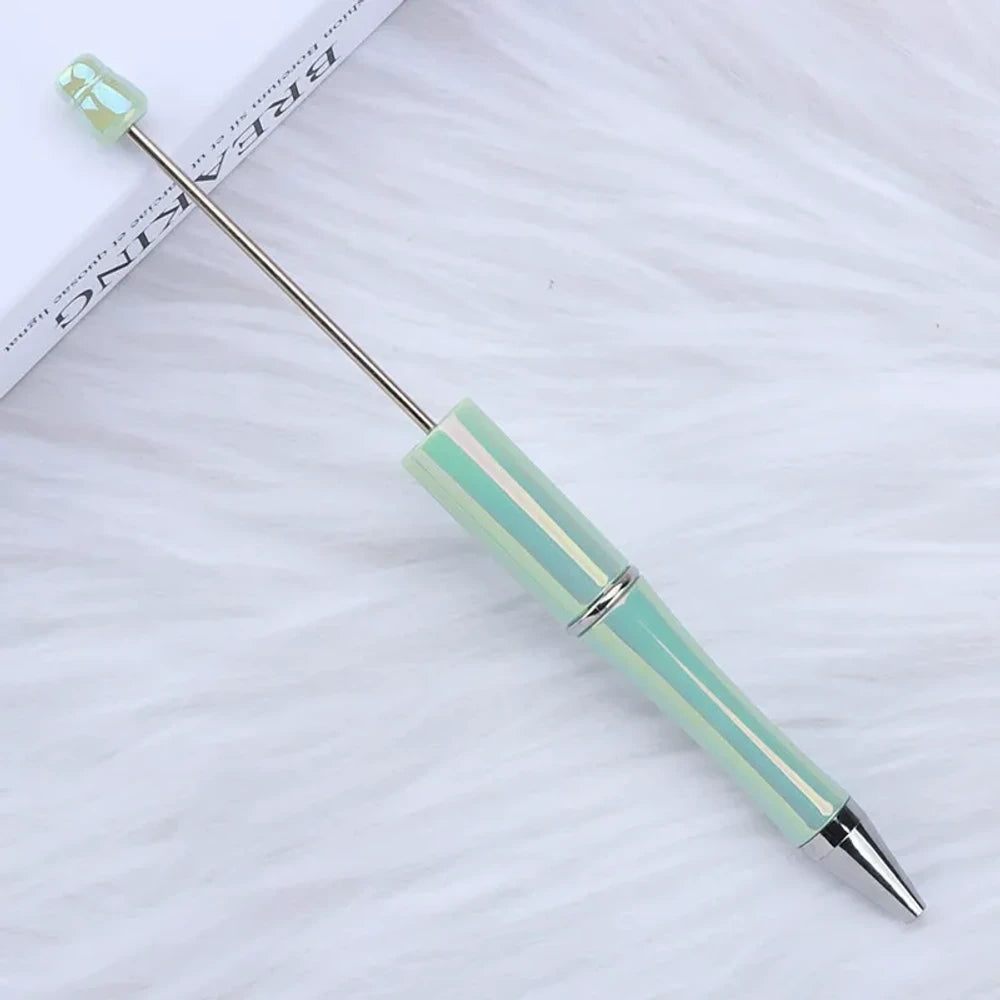 UV Colorful Beadable Plastic Ballpoint Pen for DIY