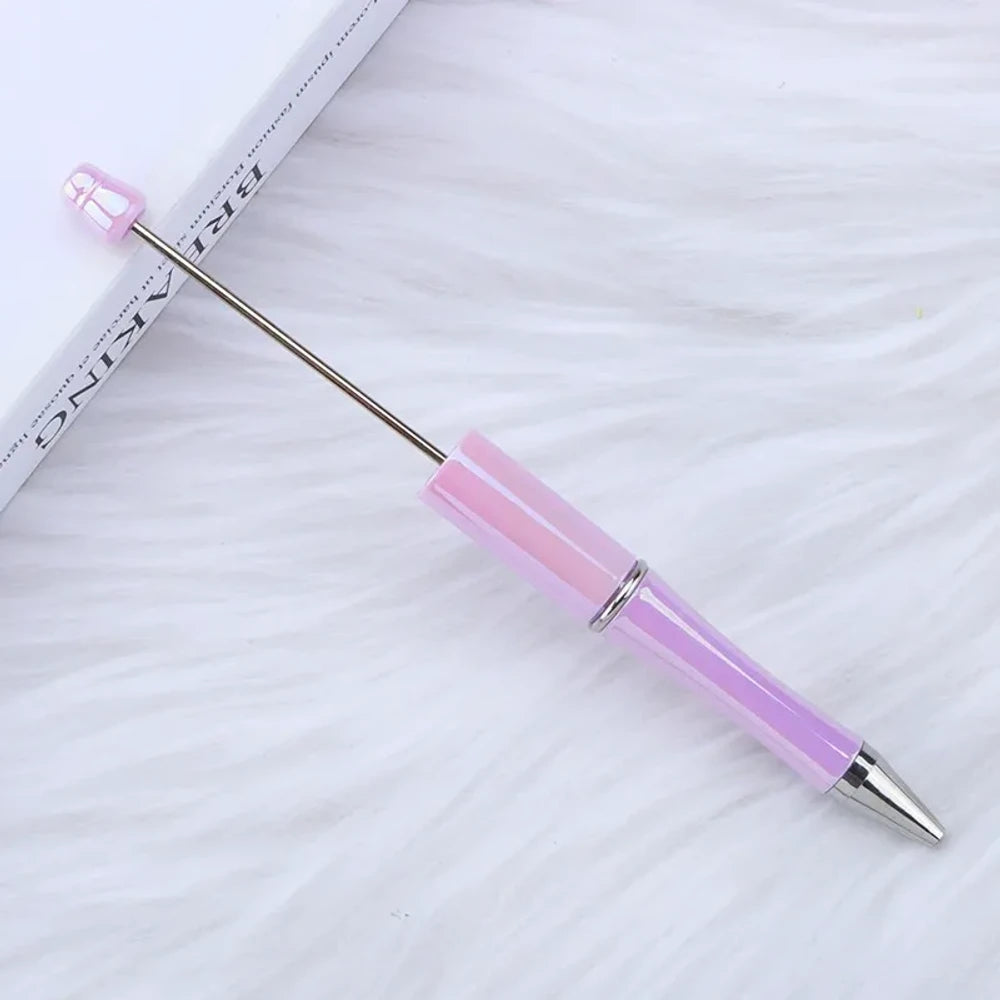UV Colorful Beadable Plastic Ballpoint Pen for DIY