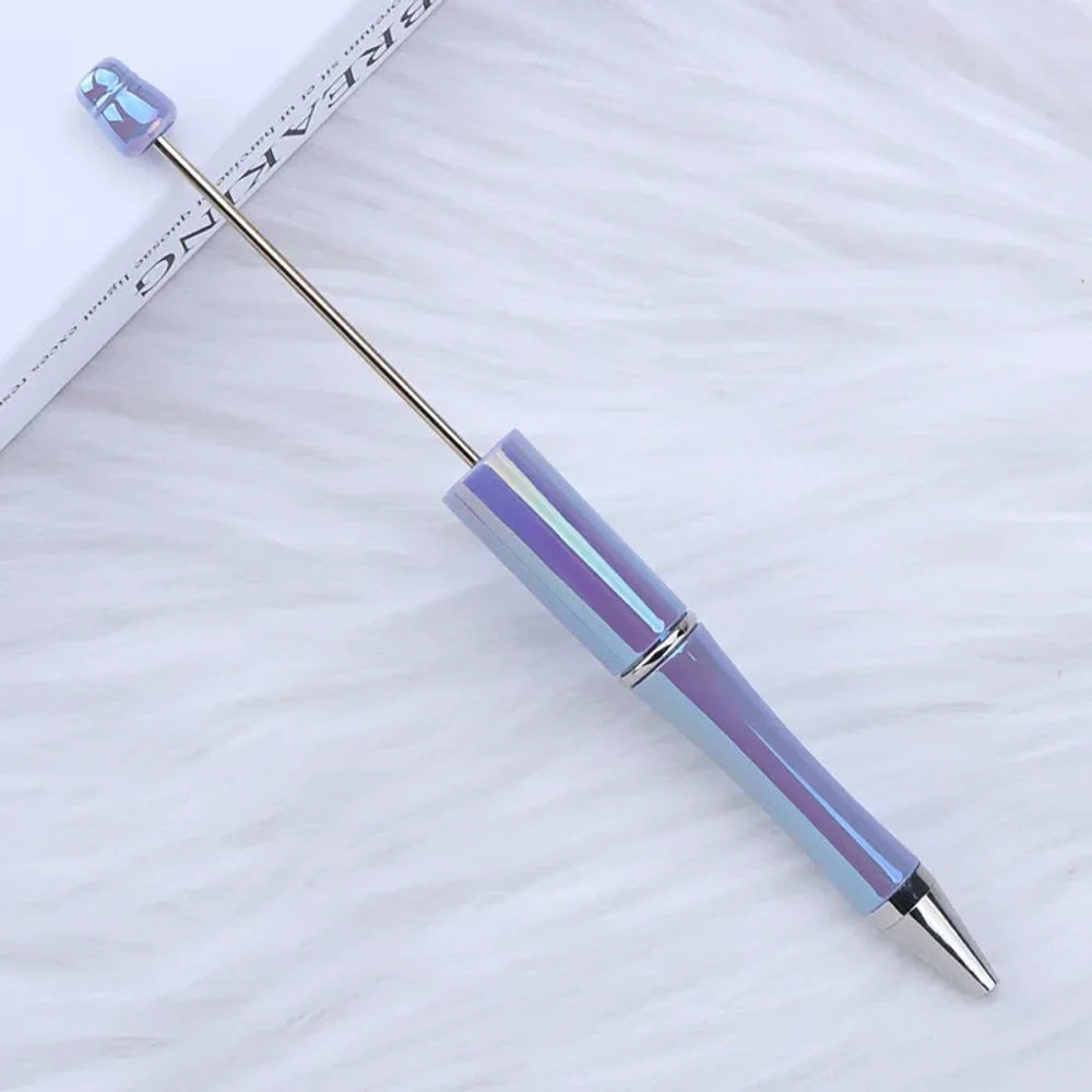 UV Colorful Beadable Plastic Ballpoint Pen for DIY