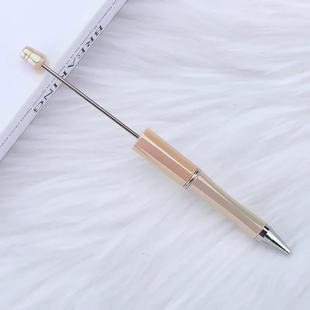 UV Colorful Beadable Plastic Ballpoint Pen for DIY