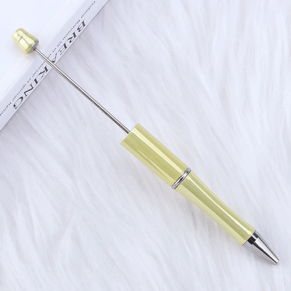 UV Solid Color Beadable Plastic Ballpoint Pen for DIY